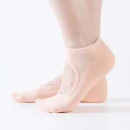 Backless Non-slip Fitness Pilates Socks Cotton Women Sport Yoga Socks Ballet Dance Slippers Barefoot Sock Workout for Gym