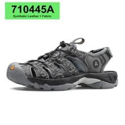 HUMTTO Summer Beach Sandals Men Outdoor Water Sneakers Leather Hiking Camping Climbing Aqua Shoes Breathable Sandals for Mens