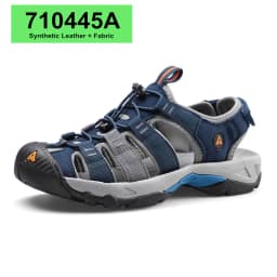 HUMTTO Summer Beach Sandals Men Outdoor Water Sneakers Leather Hiking Camping Climbing Aqua Shoes Breathable Sandals for Mens
