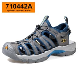 HUMTTO Summer Beach Sandals Men Outdoor Water Sneakers Leather Hiking Camping Climbing Aqua Shoes Breathable Sandals for Mens