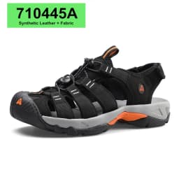 HUMTTO Summer Beach Sandals Men Outdoor Water Sneakers Leather Hiking Camping Climbing Aqua Shoes Breathable Sandals for Mens