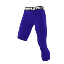 Summer Men Capri Running Tights GYM 3/4 Pants Male Basketball Football Soccer Fitness Exercise Sport One Leg Cropped Leggings 30
