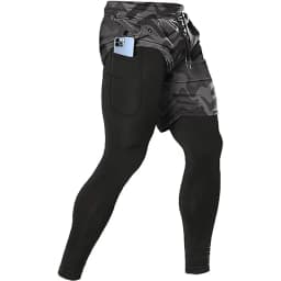 Men's Sport Pants 2 In1 Training Athletic Tracksuits Sportswear Workout Male Jogging Trousers Gym Fitness Running Pants Men