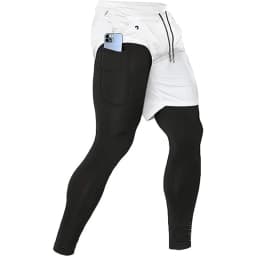 Men's Sport Pants 2 In1 Training Athletic Tracksuits Sportswear Workout Male Jogging Trousers Gym Fitness Running Pants Men