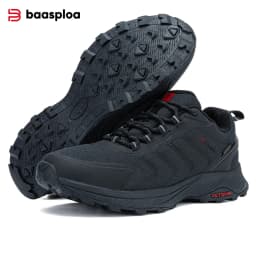Baasploa Men Hiking Shoes Brand High Quality Male Trekking Climbing Outdoor Sneaker Non-Slip Comfortable Waterproof Sprort Shoes