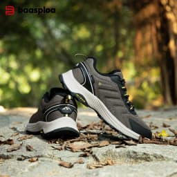 Baasploa Men Hiking Shoes Brand High Quality Male Trekking Climbing Outdoor Sneaker Non-Slip Comfortable Waterproof Sprort Shoes