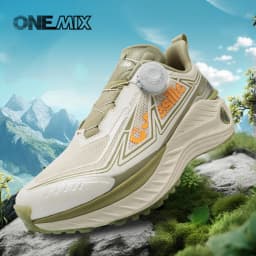 ONEMIX Outdoor Running Sneakers Men Elastic Trail Shoes Lightweight Breathable Women Sneakers Couple Casual Shoes