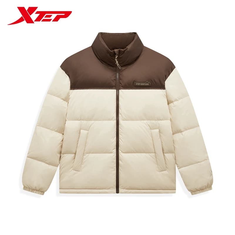 Xtep Down Jacket For Men And Women Winter Warm Soft Coat Trendy Retro Comfortable Tops 876427190010