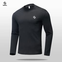 SBWL Autumn and Winter High Quality Outdoor Sports Warm Inside with Elastic Long Sleeve T-Shirt Running Fitness Base Shirt Tops