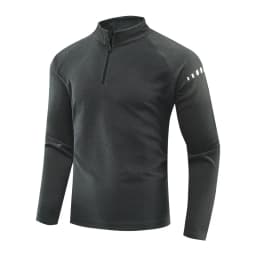 Running Long Sleeve T-shirt Reflective Men Sportswear Breathable Black Coat Gym Jogging Male Gym Fitness Spring Autumn Clothing