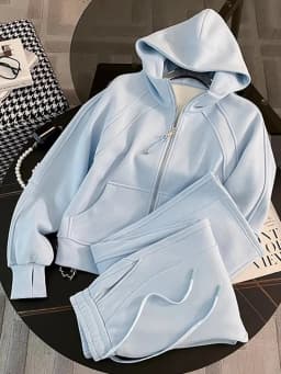 Women Running Sportswear Set Fleece Cardigan Hooded Sweatshirt Two Piece Set Tracksuit Gym Fitness Jogging Outdoor Training Sets