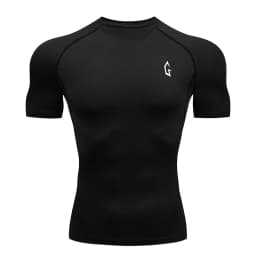 New Print Short Sleeve Compression Shirts For Men Athletic Quick Dry T-Shirts Tops Gym Workout Rash Guards Baselayer Undershirts
