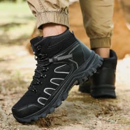Large 49 Outdoor Ankle Boots Men Non Slip Fashion Lace Up Climbing Leather Winter Hiking Footwear High Top Leisure Hiking Shoes