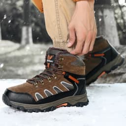 Large 49 Outdoor Ankle Boots Men Non Slip Fashion Lace Up Climbing Leather Winter Hiking Footwear High Top Leisure Hiking Shoes