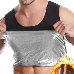 1PC Sauna Shirt for Men, Short Sleeve Sauna Sweat Body Shaper Mens Sauna Vest Gym Exercise Tank Top