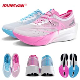 IRUNSVAN Marathon Full Length Carbon Plate Running Shoes Men Cushion Shock Absorbent Triple Rebound Outdoors Road Sports Shoes