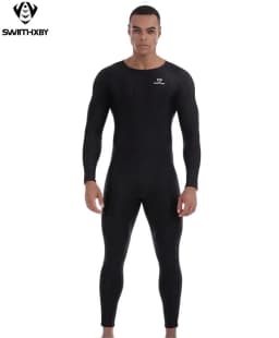 Men's Sharkskin Waterproof Bodysuit Long Sleeve Sun Protectio Wetsuits Diving Suit Black Jump Suit554
