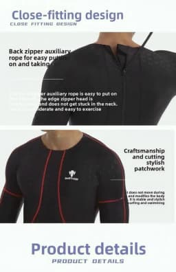 Men's Sharkskin Waterproof Bodysuit Long Sleeve Sun Protectio Wetsuits Diving Suit Black Jump Suit554