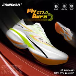 IRUNSVAN Full Palm Innovative Carbon Plate Board Double Knitting Breathable Dual Density Light Weight Fashion Sport Running Shoe