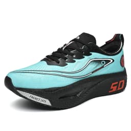New Trendy Sports Running Shoes, Comfortable and Breathable Men's and Women's Sports Casual Shoes, Outdoor Large-sized Black 10