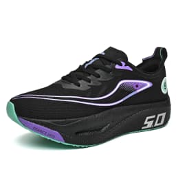 New Trendy Sports Running Shoes, Comfortable and Breathable Men's and Women's Sports Casual Shoes, Outdoor Large-sized Black 10