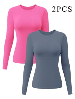CZGUKE Women's Long Sleeve Fitness T-shirt Yoga Shirt Soft Sports Fitness Four Seasons Breathable Running Sports Slimming Top