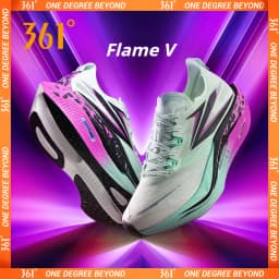 361 Degrees Flame 5 Men's Running Shoes Carbon Plate Breathable Stable Rebound Grippy Durable Marathon Male Sneakers 672612213