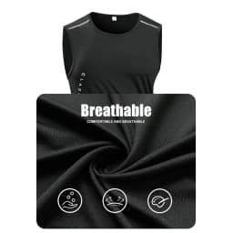 Ippolich Running Vest Summer Quick Drying Fitness Vest Reflective Breathable Elastic Sleeveless T-shirts Gym Clothing Man Sports