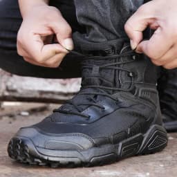 Military Tactical Combat Boots Men Autumn Winter Fleece Work Training Shoes Outdoor Ultralight Waterproof Desert Hiking Boots