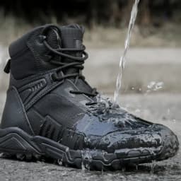 Military Tactical Combat Boots Men Autumn Winter Fleece Work Training Shoes Outdoor Ultralight Waterproof Desert Hiking Boots
