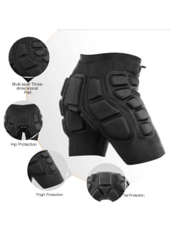 AVIVOR Snowboard Protection Padded Compression Shorts, 3D Protection For Hip, 0.8" Thick Ski Butt Pad