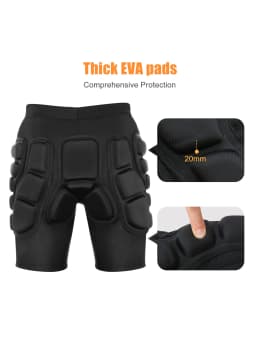 AVIVOR Snowboard Protection Padded Compression Shorts, 3D Protection For Hip, 0.8" Thick Ski Butt Pad