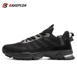 Baasploa Running Shoes For Men Lightweight Sneakers Man Designer Mesh Sneaker Lace-Up Male Breathable Sports Tennis Shoe