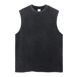 Vintage Acid Wash Cotton Tank Tops for Men Women Gym Workout Bodybuilding Sports Vest Summer Casual Sleeveless Tees Tops