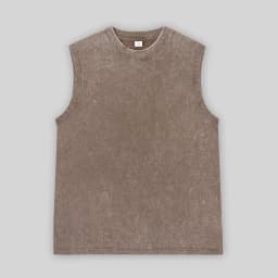 Vintage Acid Wash Cotton Tank Tops for Men Women Gym Workout Bodybuilding Sports Vest Summer Casual Sleeveless Tees Tops