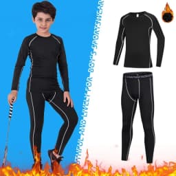 Kids Compression Running Basketball Sportswear Warm Pants Tops Underwear Youth Tight Sports Clothes for Boys Fitness Tracksuits