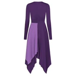 Women Long Sleeve Modern Lyrical Dance Dress Ballroom Dancing Church Choir Liturgical Praise Worship Stage Performance Dancewear