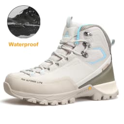 HUMTTO Waterproof Womens Hiking Shoes Luxury Designer Boots for Women Outdoor Climbing Trekking Sneakers New Leather Ankle Boots
