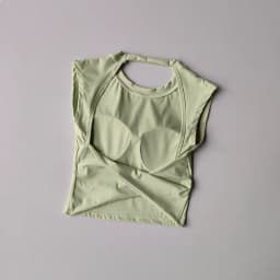 Sexy Short Backless Fixed Chest Pad Sports T-shirt Vest Women's Tight Fitting Quick Drying Slimming Yoga Suit Top Clothing