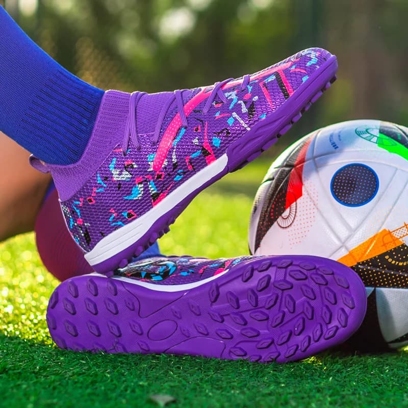 Turf Soccer Cleats Professional Men Football Boots Artificial Grass Youth Soccer Shoes Anti Skid Male Sneakers Society Chuteira