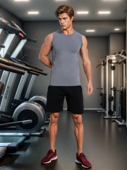 Boyfriend Style Men Compression Elastic Sports Tank Top, Quick-Drying Moisture-Wicking Breathable Underwear, Suitable For Basket