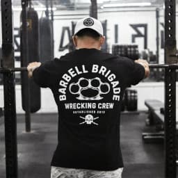 Barbell Brigade 2025 Men's Summer Gym T-Shirt Cotton Short Sleeve Bodybuilding Fitness Training Muscle Tees Fashion Sportswear