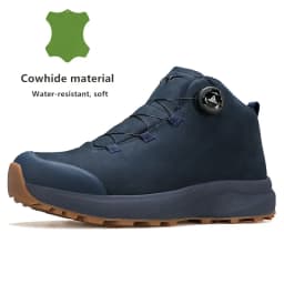HUMTTO Leather Hiking Shoes 2024 Winter Camping Men's Sports Shoes Breathable Trekking Boots Man Outdoor Safety Sneakers for Men