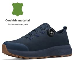 HUMTTO Leather Hiking Shoes 2024 Winter Camping Men's Sports Shoes Breathable Trekking Boots Man Outdoor Safety Sneakers for Men