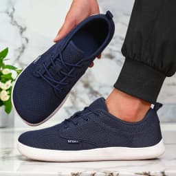 Wide Toe Men Shoes Breathable Knitted Mesh Comfortable Barefoot Casual Versatile Soft Sole Wide Last Shoes Walking Shoes 2025