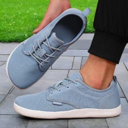 Wide Toe Men Shoes Breathable Knitted Mesh Comfortable Barefoot Casual Versatile Soft Sole Wide Last Shoes Walking Shoes 2025