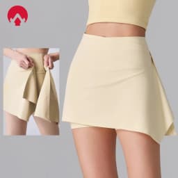 Women's 2-in-1 Anti-Sheer Sports Skort – Running Workout Tennis Badminton Pilates Yoga Shorts Skirt for Spring Summer Activewear