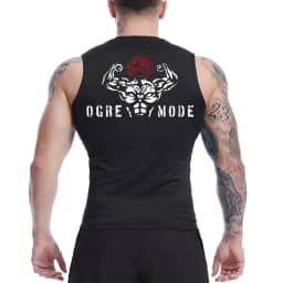 Anime Graphic Sleeveless Compression Shirt For Men Athletic Quick Dry Tank Tops Tees Gym Workout Fitness Running Vest Baselayers