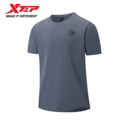 Xtep Short Sleeve Round-Neck T-Shirt For Men 2025 Spring Quick-Drying Sports Training Breathable Outdoor Cool Tops 875229010174
