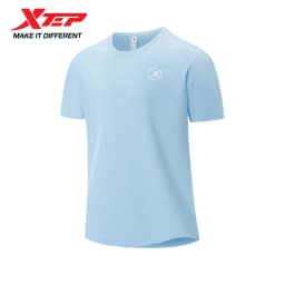 Xtep Short Sleeve Round-Neck T-Shirt For Men 2025 Spring Quick-Drying Sports Training Breathable Outdoor Cool Tops 875229010174
